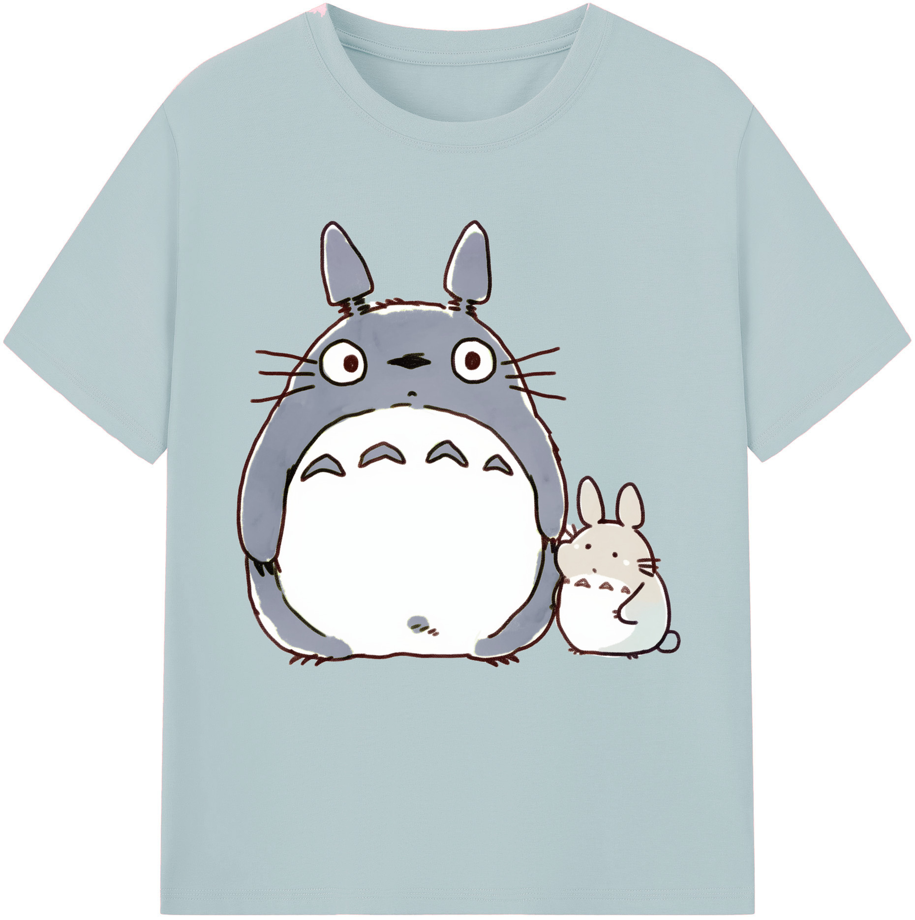 （画像用） となりのトトロ 草壁メイ 草壁サツキ My Neighbor Totoro Satsuki Kusakabe Mei Kusakabe 綿100％半袖Tシャツ（フロントプリント）